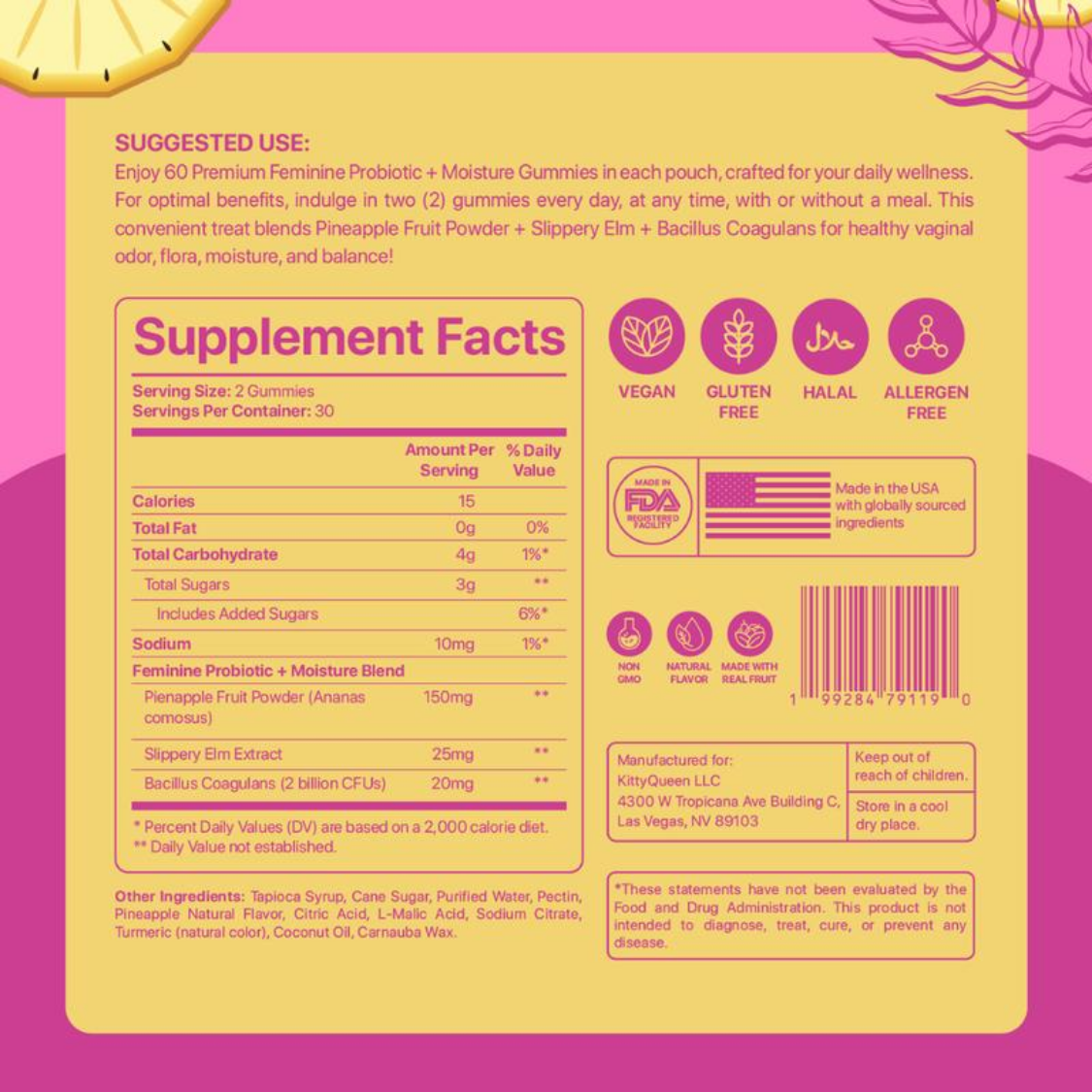 Peachly Feminine Probiotic Gummies